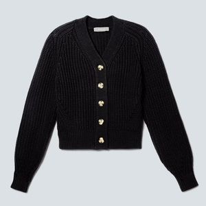Everlane Black The Texture Cotton Cardigan